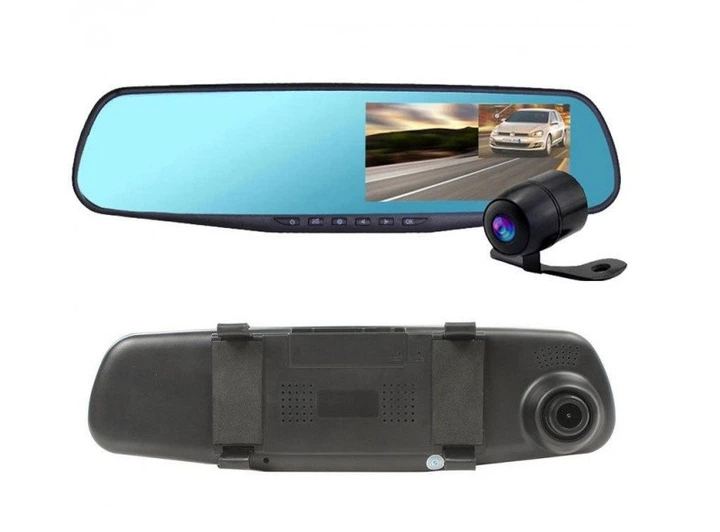 Автомобильное зеркало видеорегистратор для машины на 2 камеры VEHICLE BLACKBOX DVR 1080p камерой заднего вида. - Фото 7 Автомобильное зеркало видеорегистратор для машины на 2 камеры VEHICLE BLACKBOX DVR 1080p камерой заднего вида. - изображение 7