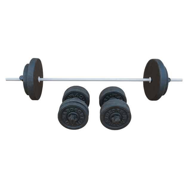 Штанга (1,5 м) + гантели (35 см) | 57 кг Hardcore GYM (А043) – фото ...