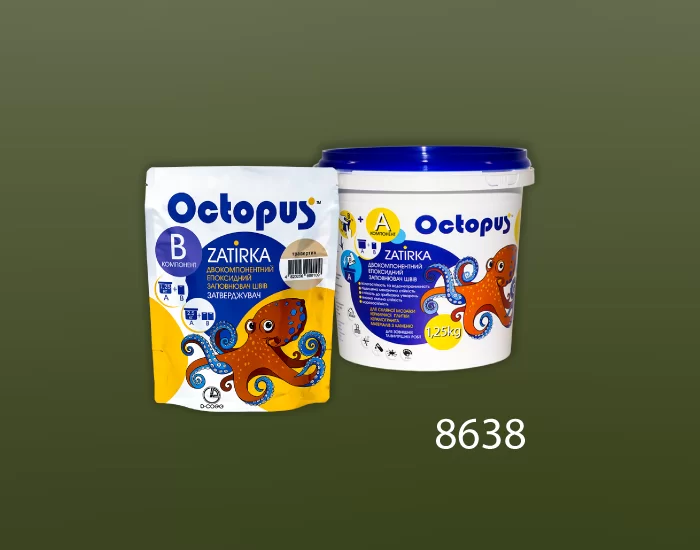 Затирка для плитки Octopus Zatirka 8638 епоксидна 1,25 кг - зображення 2