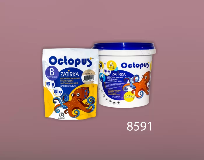 Затирка для плитки Octopus Zatirka 8591 епоксидна 1,25 кг - зображення 2