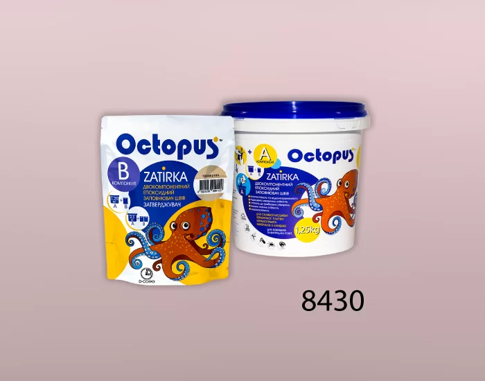Затирка для плитки Octopus Zatirka 8430 епоксидна 1,25 кг - зображення 2