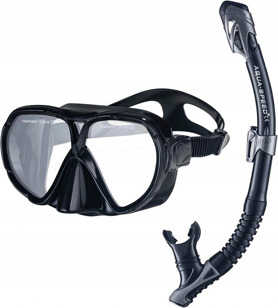 Набор маска и трубка Aqua Speed VANUA+BORNEO 5831 OSFM уни Черный (610 ...