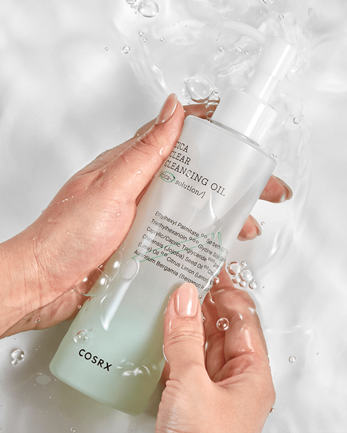 Гідрофільна олія для обличчя з центелою азіатською Cosrx Pure Fit Cica Clear Cleansing Oil 200ml - Фото 5 Гідрофільна олія для обличчя з центелою азіатською Cosrx Pure Fit Cica Clear Cleansing Oil 200ml - зображення 5