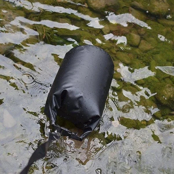 Гермомешок с шлейкой на плечо Ocean Pac Водонепроницаемый 10 л Black (PH050355) - изображение 3