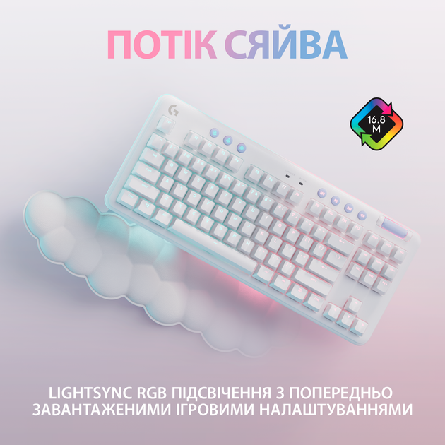 Клавіатура бездротова Logitech G715 Aurora Wireless Gaming GX Red Lightspeed/Bluetooth (920-010692) - зображення 6