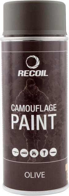 Краска для оружия маскировочная аэрозольная, RecOil, Олива 400 мл (8711347250967) - изображение 1