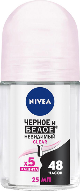 Дезодорант-антиперспирант NIVEA Черное и Белое Невидимый Clear ...