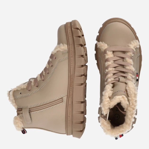 Zimowe trzewiki dziecięce dla dziewczynki ocieplane Tommy Hilfiger T3A5-32425-1442359 31 Nude (8052578024614) - obraz 4