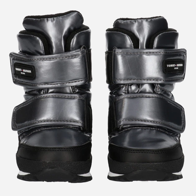 Śniegowce dziewczęce Tommy Hilfiger T3A5-32434-1485918- 38 Ciemno srebrne (8052578025482) - obraz 4