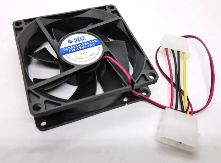 Кулер в корпус 0.1А 12в 80x80x25 мм (8 см) 12в molex 3 pin 676799269 ...