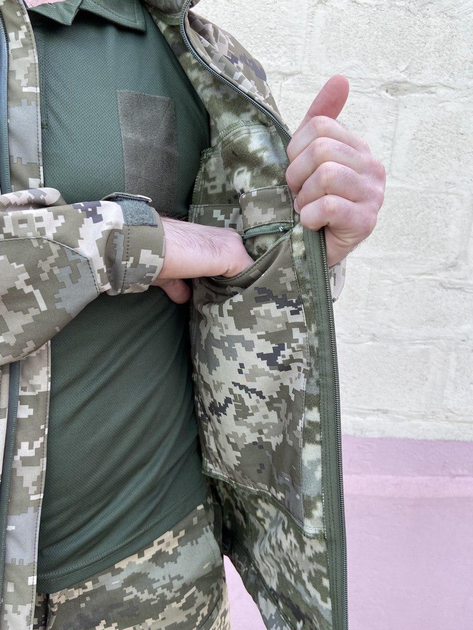 Військова тактична куртка Софт Шелл Хакі Піксель 48 (M) - зображення 2