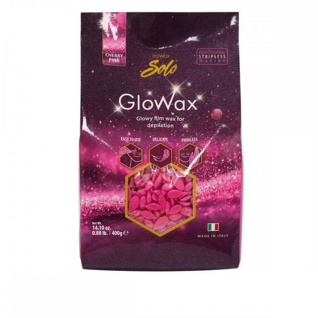 Горячий воск ItalWax в гранулах, 400г, GloWax, розовая вишня - Фото 1 Горячий воск ItalWax в гранулах, 400г, GloWax, розовая вишня - изображение 1