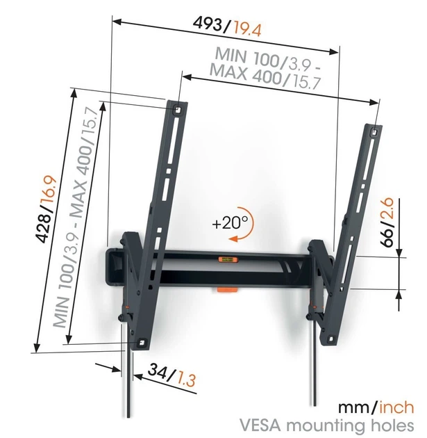 Кріплення Vogels TVM 3413 Black (6816005) - изображение 6