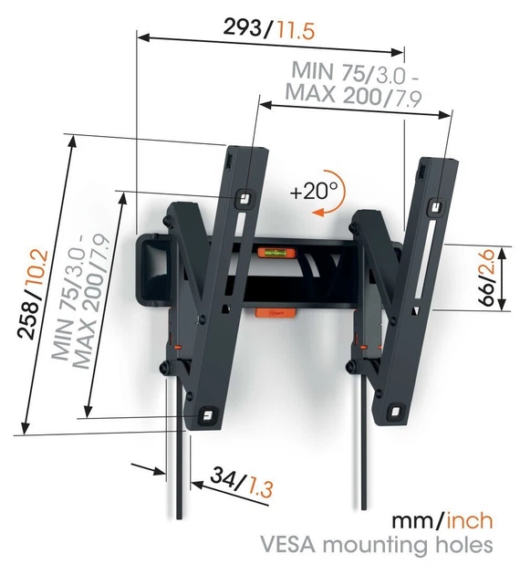 Кріплення Vogels TVM 3213 Black (6816000) - изображение 2