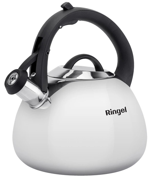 Чайник со свистком RINGEL Trio 2,5л для всех видов плит, включая индукционные (RG-1005) - Фото 4 Чайник со свистком RINGEL Trio 2,5л для всех видов плит, включая индукционные (RG-1005) - изображение 4