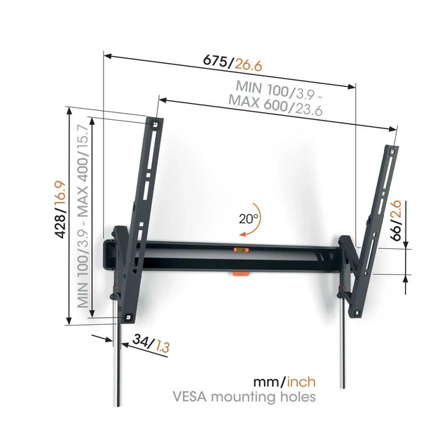 Кріплення Vogels TVM 3613 Black (6816010) - изображение 7