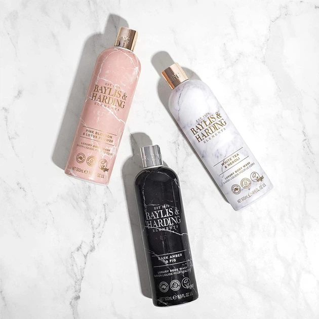 Парфюмированный гель для душа Baylis & Harding Elements Dark Amber & Fig Luxury Body Wash 500 мл - изображение 6