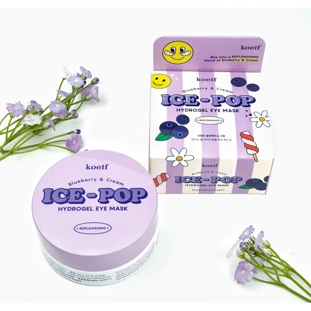 Гидрогелевые патчи для глаз с голубикой и сливками Koelf Blueberry & Cream Ice-Pop Hydrogel Eye Mask - Фото 9 Гидрогелевые патчи для глаз с голубикой и сливками Koelf Blueberry & Cream Ice-Pop Hydrogel Eye Mask - изображение 9