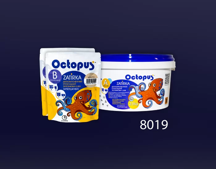 Затирка для плитки и мозаики Octopus Zatirka цвет 8019 эпоксидная 2,5 кг - изображение 2