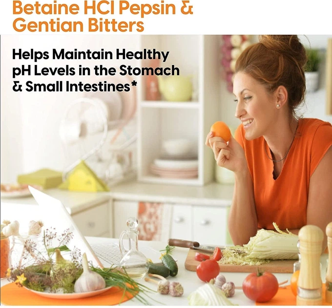 Бетаин гидрохлорид + пепсин Doctor's Best Betaine HCL Pepsin & Gentian Bitters (Helps promote digestive efficiency),120 капсул - изображение 8