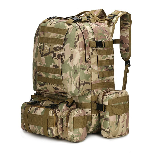 Багатофункціональний тактичний рюкзак з додатковими органайзерами, для військових, кольору мультикам, TTM-07 A_2 №1 - зображення 2