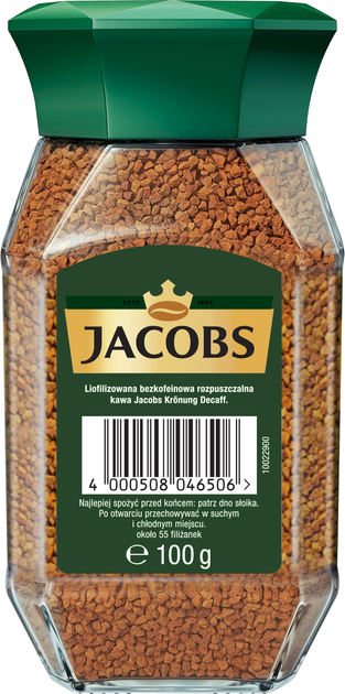 Купить Кофе растворимый Jacobs Kronung без кофеина 100 г (4000508046506 ...