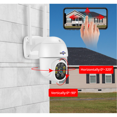 Вулична WIFI камера відеоспостереження Hiseeu WHD315 PTZ 5Mpx - зображення 7