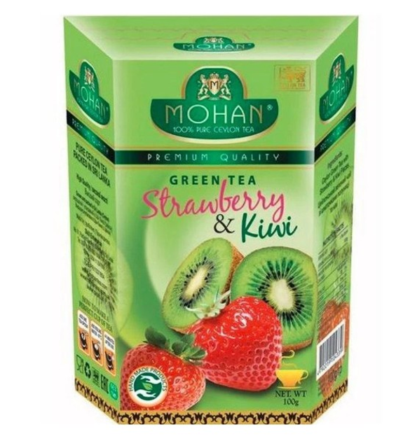 Чай зеленый с клубникой и киви крупнолистовой Mohan 100 гр от продавца ...