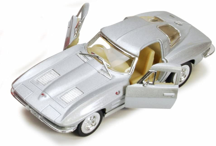 Детская игрушка Kinsmart модель машинки Corvette "Sting Rey" 1963 KT5358W инерционная, 1:32 Silver - Фото 1 Детская игрушка Kinsmart модель машинки Corvette "Sting Rey" 1963 KT5358W инерционная, 1:32 Silver - изображение 1