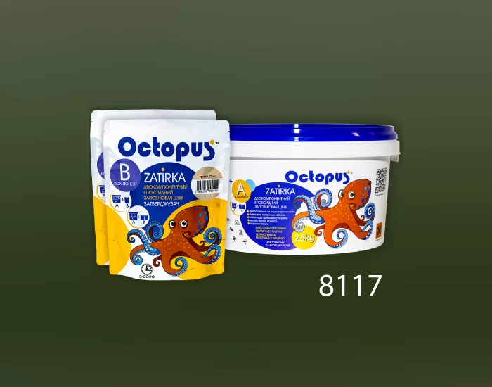 Затирка для плитки и мозаики Octopus Zatirka цвет 8117 эпоксидная 2,5 кг - изображение 2