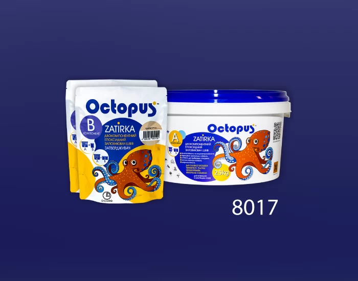 Затирка для плитки и мозаики Octopus Zatirka цвет 8017 эпоксидная 2,5 кг - изображение 2