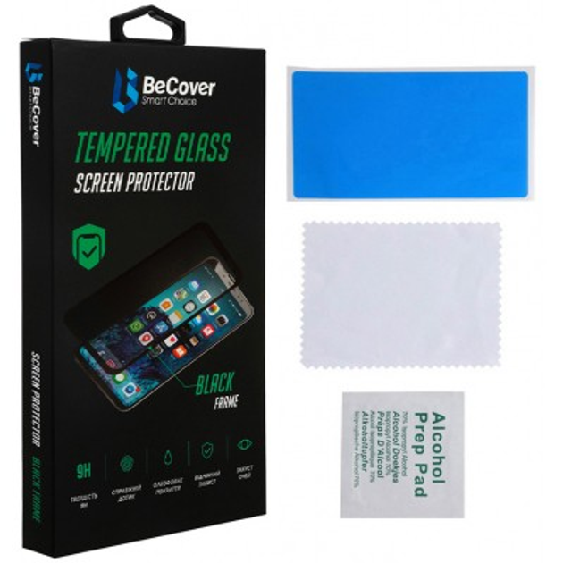 Стекло защитное BeCover ZTE Blade A51 / A71 Black (706670) – низкие ...