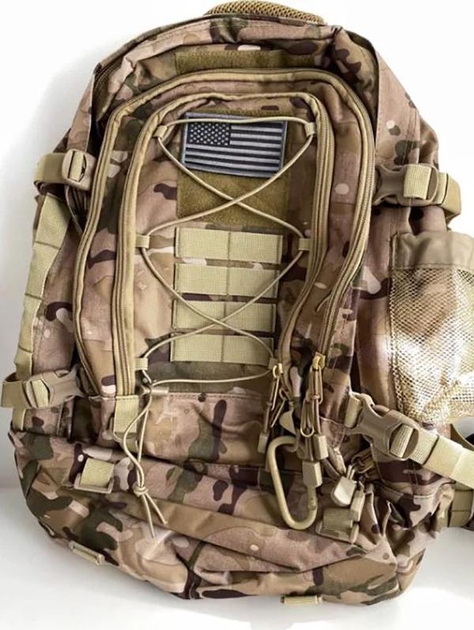 Тактический штурмовой военный сверхпрочный рюкзак Армии США Kronos со сменой литража с 39 л до 60 л Мультикам - изображение 2