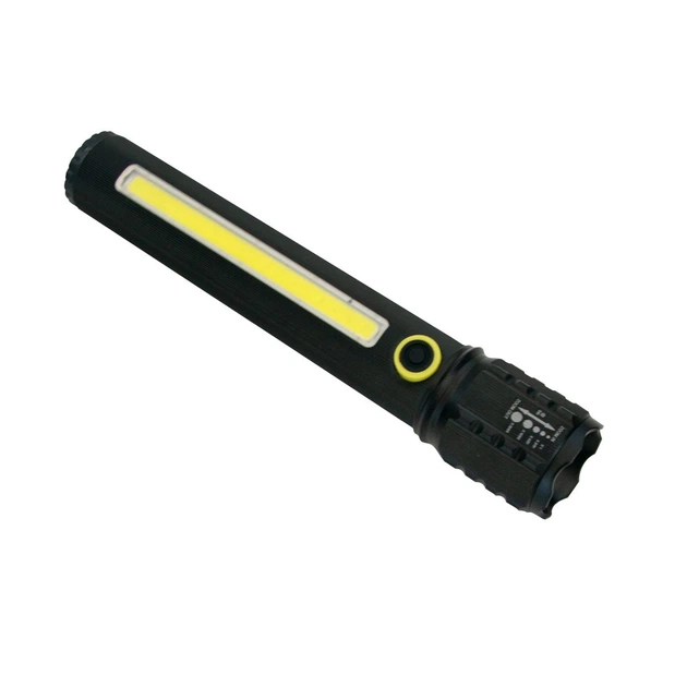 Мощный LED фонарь BL-C73-P50 COB фонарик ручной с USB зарядкой, светодиодный карманный фонарь (1009455-Black) - Фото 2 Мощный LED фонарь BL-C73-P50 COB фонарик ручной с USB зарядкой, светодиодный карманный фонарь (1009455-Black) - изображение 2