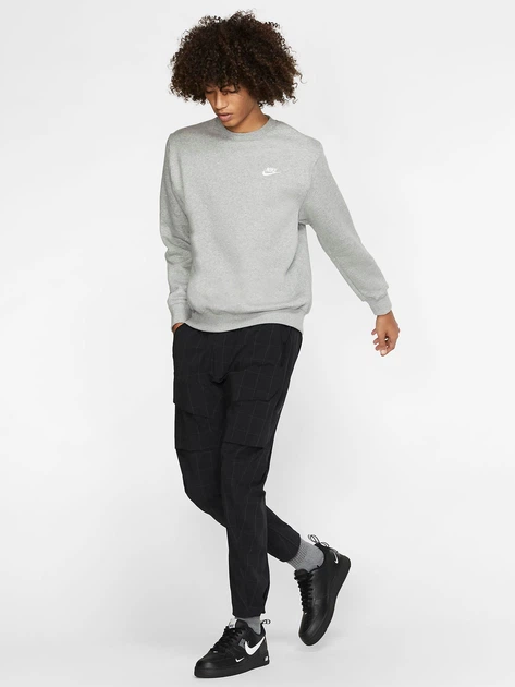 Bluza bez kaptura męska Nike M Nsw Club Crw Bb BV2662-063 XL Szara (193146344623) - obraz 3
