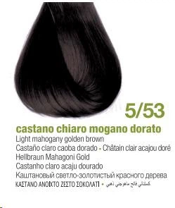 Краска для волос Bbcos Keratin Color 5/53 каштановый светло-золотистый красного дерева 100 мл (8051566443437) - Фото 2 Краска для волос Bbcos Keratin Color 5/53 каштановый светло-золотистый красного дерева 100 мл (8051566443437) - изображение 2