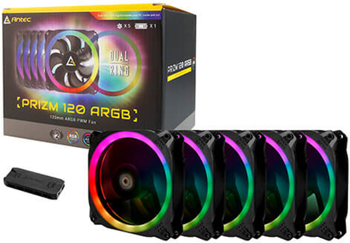 Набор вентиляторов Antec Prizm 120 ARGB 5-Pack (0-761345-77512-0) - изображение 10