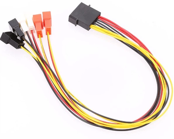 Перехідник для кулера MOLEX -> 6шт 3/4 30 см фанхаб pin hub CASE FAN (761788904) - Фото 5 Перехідник для кулера MOLEX -> 6шт 3/4 30 см фанхаб pin hub CASE FAN (761788904) - зображення 5