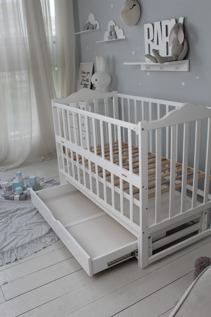 Ліжко дитяче Baby Comfort ЛД3 біла з шухлядою – фото, відгуки ...
