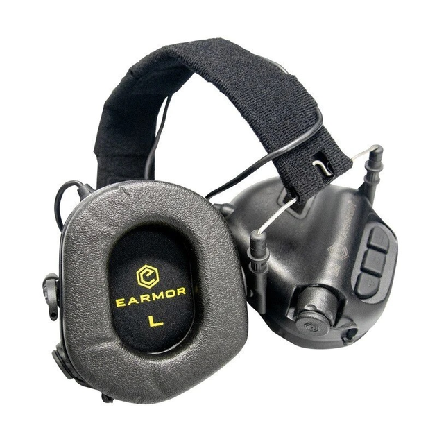 Навушники для стрільби Активні Earmor M31 Black для військових, ЗСУ, полювання (12596) - зображення 2