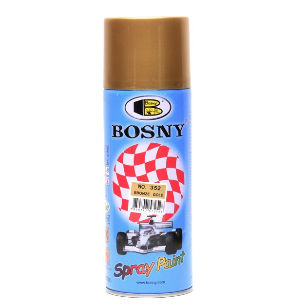 Краска аэрозольная акриловая Bosny с металлическим эффектом №352 бронза ...