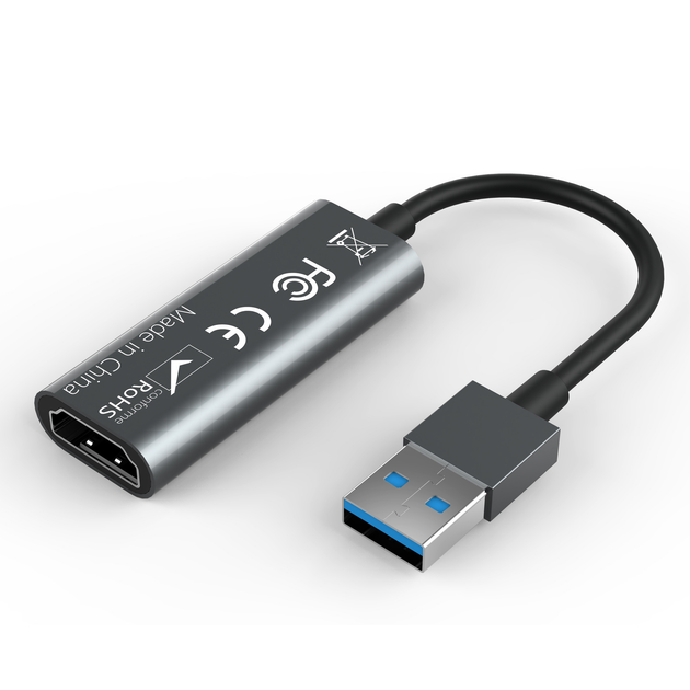 Зовнішня відеокарта відеозахоплення HDMI - USB для стрімів, запису екрану та оцифрування відео Addap VCC-02 - зображення 3