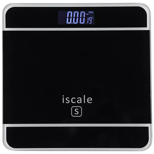 Весы напольные ISCALE S, Квадратные, до 180 кг, черные - изображение 1