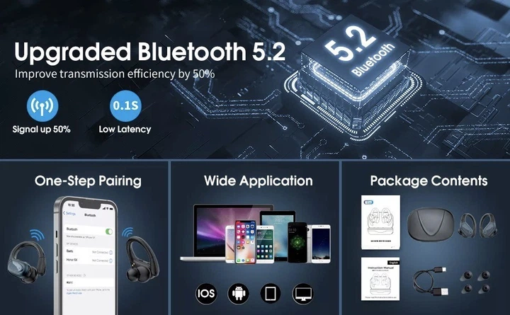 Беспроводные спортивные Bluetooth наушники BX17 водонепроницаемые с индикатором заряда Наушники для спорта Черный - Фото 13 Беспроводные спортивные Bluetooth наушники BX17 водонепроницаемые с индикатором заряда Наушники для спорта Черный - изображение 13