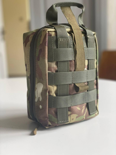 Мілітарна сумка/підсумок під аптечку (самоскид) CORDURA 1000D 17х20х7см Флекторн (UA-01) Мультикам - зображення 2