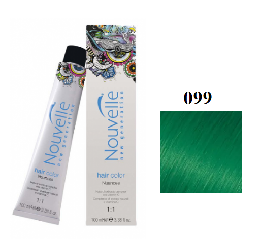 Краска для волос Nouvelle Hair Color 099 корректор зеленый 100 мл - Фото 1 Краска для волос Nouvelle Hair Color 099 корректор зеленый 100 мл - изображение 1
