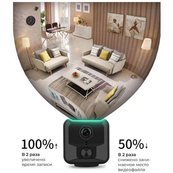 Wi-Fi мини камера с PIR датчиком движения Camsoy S9, 1080p, Micro SD до 128 Гб - изображение 6