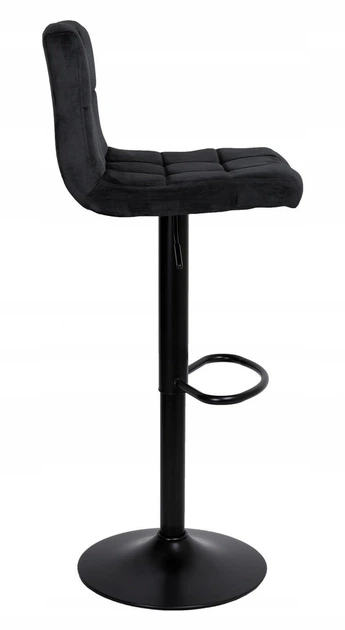 Стілець барний Just Sit Monzo VELVET чорний з чорною ніжкою - Фото 3 Стілець барний Just Sit Monzo VELVET чорний з чорною ніжкою - зображення 3