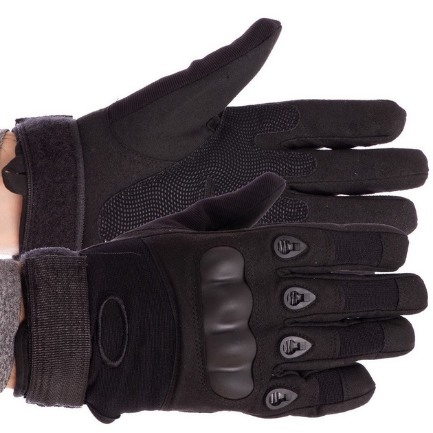 Тактичні рукавички з посиленим протектором OAKLEY BC-4623 M-XXL чорні - зображення 1