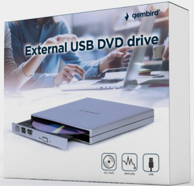 Внешний DVD привод Gembird DVD-USB-02-SV - изображение 5